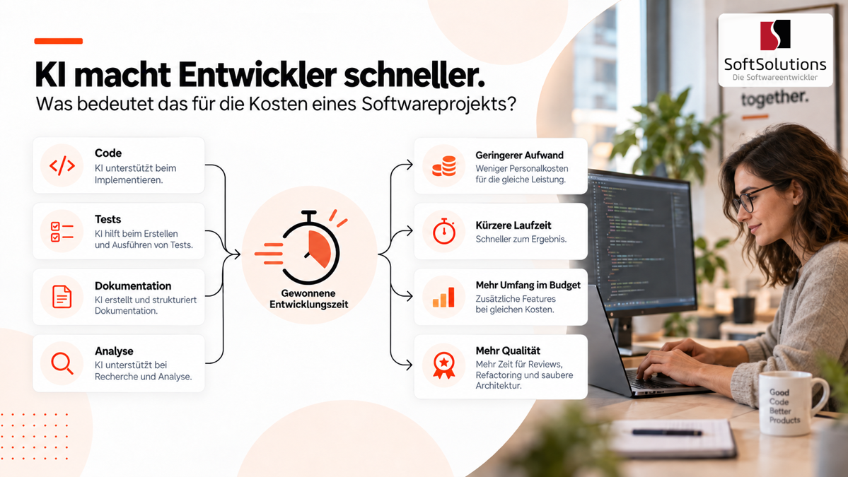 KI macht Entwickler schneller. Was bedeutet das für die Kosten eines Softwareprojekts?
