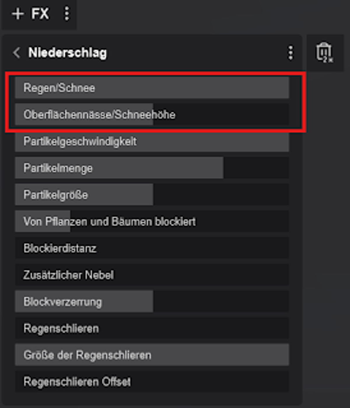Niederschlagstool