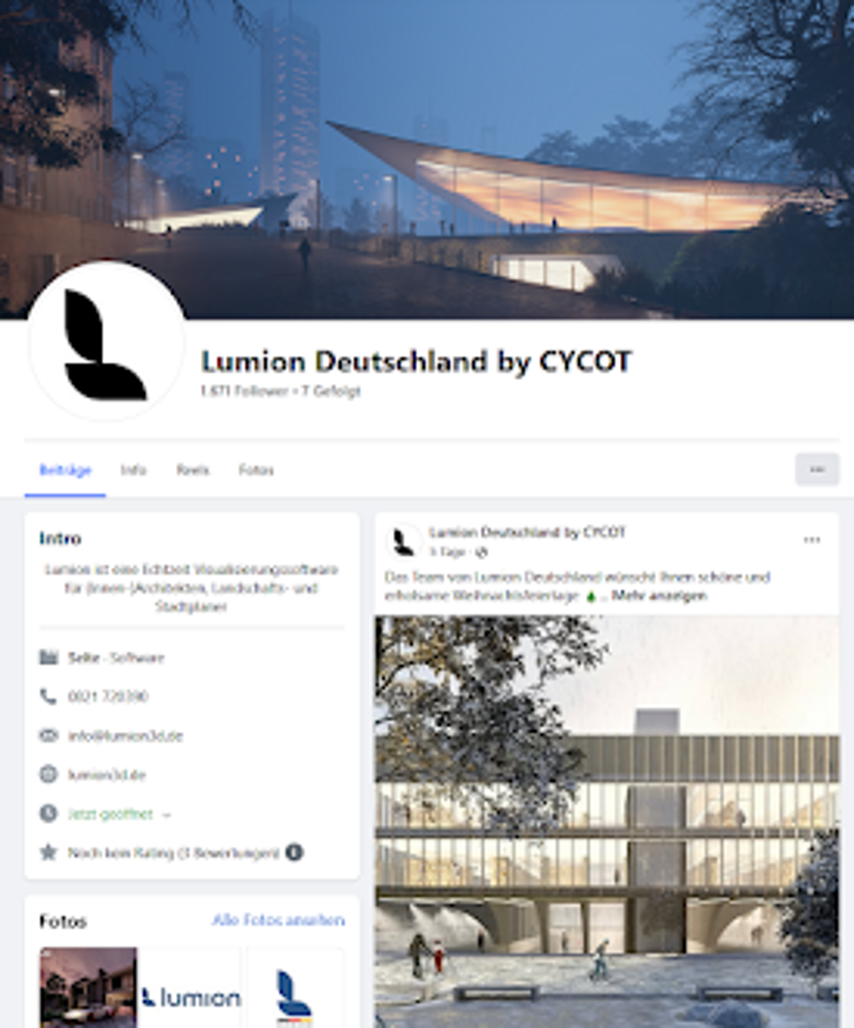 Facebook: Lumion Deutschland by Cycot&nbsp;&nbsp;
