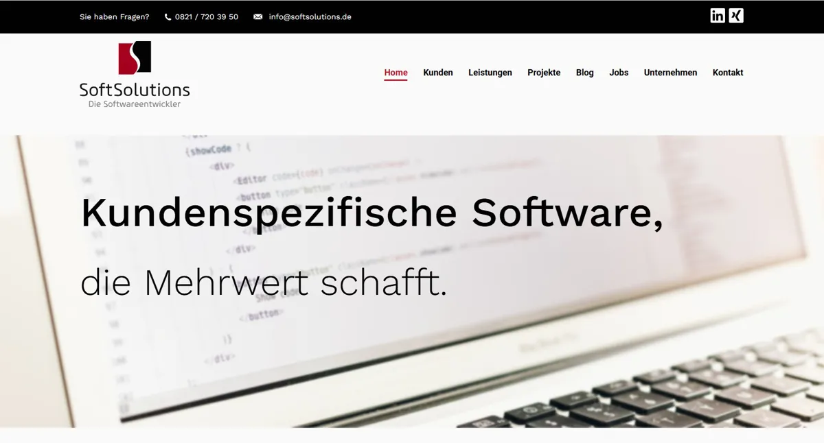 SoftSolutions im neuen Erscheinungsbild