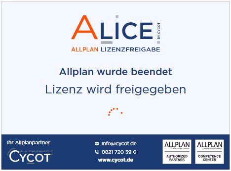 Screenshot Allplan Lizenzfreigabe